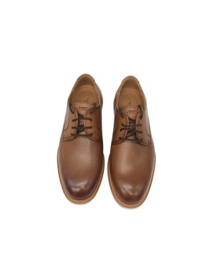 TMRS STRIGATA DERBY LISCIO IN VITELLO COLORE COGNAC, GUARDOLO CUOIO, FONDO GOMMA