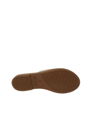 TAMARIS SABOT SPUNTATO UNA FASCIA, TOMAIA IN VITELLO COLORE AVORIO, GUARDOLO BORCHIATO, FONDINO GOMMA 1,5CM