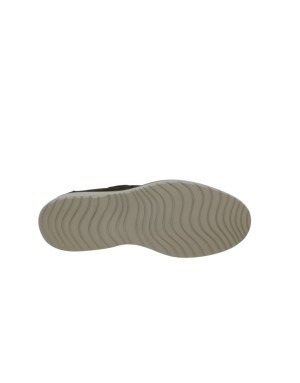 TMRS STRINGATA GUSTO BARCA CON ELASTICO SUL COLLO PIEDE, TOMAIA IN CAMOSCIO COLORE BROWN , GUARDOLO IN CUOIO, FONDO GOMMA