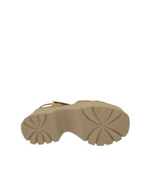 TAMARIS SANDALO UNA FASCIA E CINTURINO ALLA CAVIGLIA CON VELCRO, TOMAIA IN CAMOSCIO COLORE CAMEL, GUARDOLO IMPUNTURATO, FONDO Z