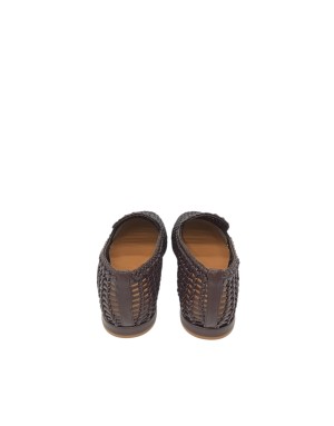 BRUNO PREMI MOCASSINO AACCOLLATO INTRECCIATO COLOR T.MORO, TACCO 2CM, FONDINO GOMMA