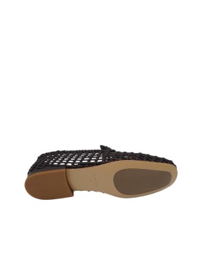 BRUNO PREMI MOCASSINO AACCOLLATO INTRECCIATO COLOR T.MORO, TACCO 2CM, FONDINO GOMMA