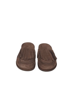 J&M SABOT CON FRANGE, TOMAIA IN CAMOSCIO COLORE T.MORO, FUSBET ANATOMICO IN VITELLO IN TINTA, GUARDOLO CAMOSCIO, FONDINO GOMMA