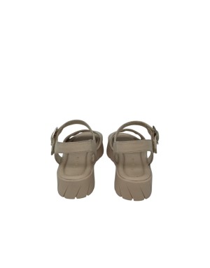 TAMARIS SANDALO UNA FASCIA IN NABUK COLORE AVORIO/BEIGE, CINTURINO ALLA CAVIGLIA CON STRAPPO E FIBBIETTA ACCIAIO, FONDO GOMMA Z