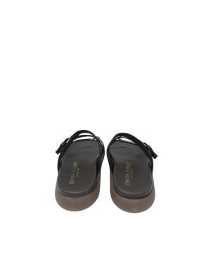 CHIARA LUCIANI SABOT SPUNTATO IN VITELLO COLORE T.MORO, FIBBIETTA ACCIAIO, FONDO GOMMA 4CM