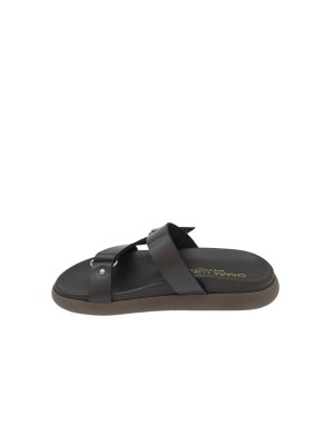 CHIARA LUCIANI SABOT SPUNTATO IN VITELLO COLORE T.MORO, FIBBIETTA ACCIAIO, FONDO GOMMA 4CM