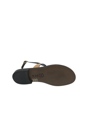 DONNARI' SANDALO INFRADITO IN VITELLO COLORE CAMEL CON FASCETTA IN RASO PLATINO E ACCESSORIO DORATO, TACCO 2CM, FONDO CUOIO