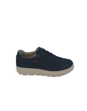CALLAGHAN  SLIP-ON IN NABUK INGRASSATO COLORE BLU, ELASTICI SUL COLLO PIEDE, FONDO GOMMA EXTRA LIGHT BEIGE