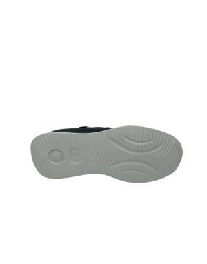CALLAGHAN SNEAKER LACCI IN VITELLO SFODERATO COLORE BLU CON RIPORTI E TOPPONCINO COLORE BIANCO, FONDO GOMMA EXTRA LIGHT