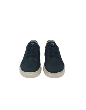 CALLAGHAN  SLIP-ON IN NABUK INGRASSATO COLORE BLU, ELASTICI SUL COLLO PIEDE, FONDO GOMMA EXTRA LIGHT BEIGE
