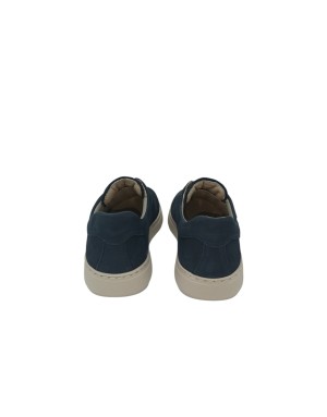 CALLAGHAN  SLIP-ON IN NABUK INGRASSATO COLORE BLU, ELASTICI SUL COLLO PIEDE, FONDO GOMMA EXTRA LIGHT BEIGE